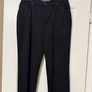 Gloria Vanderbilt Black Straight Leg Pants - black size 10 - never worn